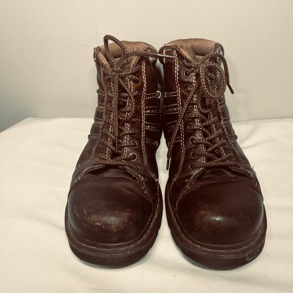 Dr. Martens Boots Quincy77 Mens Ankle Brown Leather Lace Up Preppy Work 12 - Picture 5 of 9